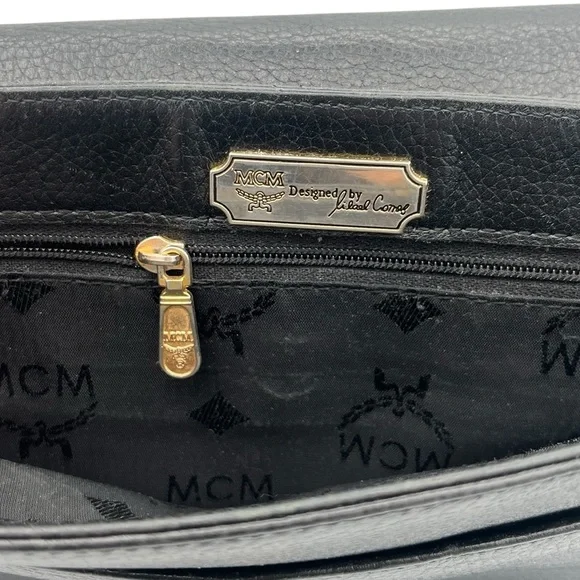 Preloved MCM Vintage Black Crossbody Bag w/ Adjustable Strap - Picture 6 of 15